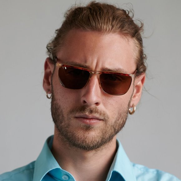 Rectangular vintage sunglasses by Tullio Abbate